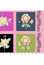 Anna Maria Silhouette, Panel in Multi, Linen/Cotton Blend 24" x 44" Fabric Panel