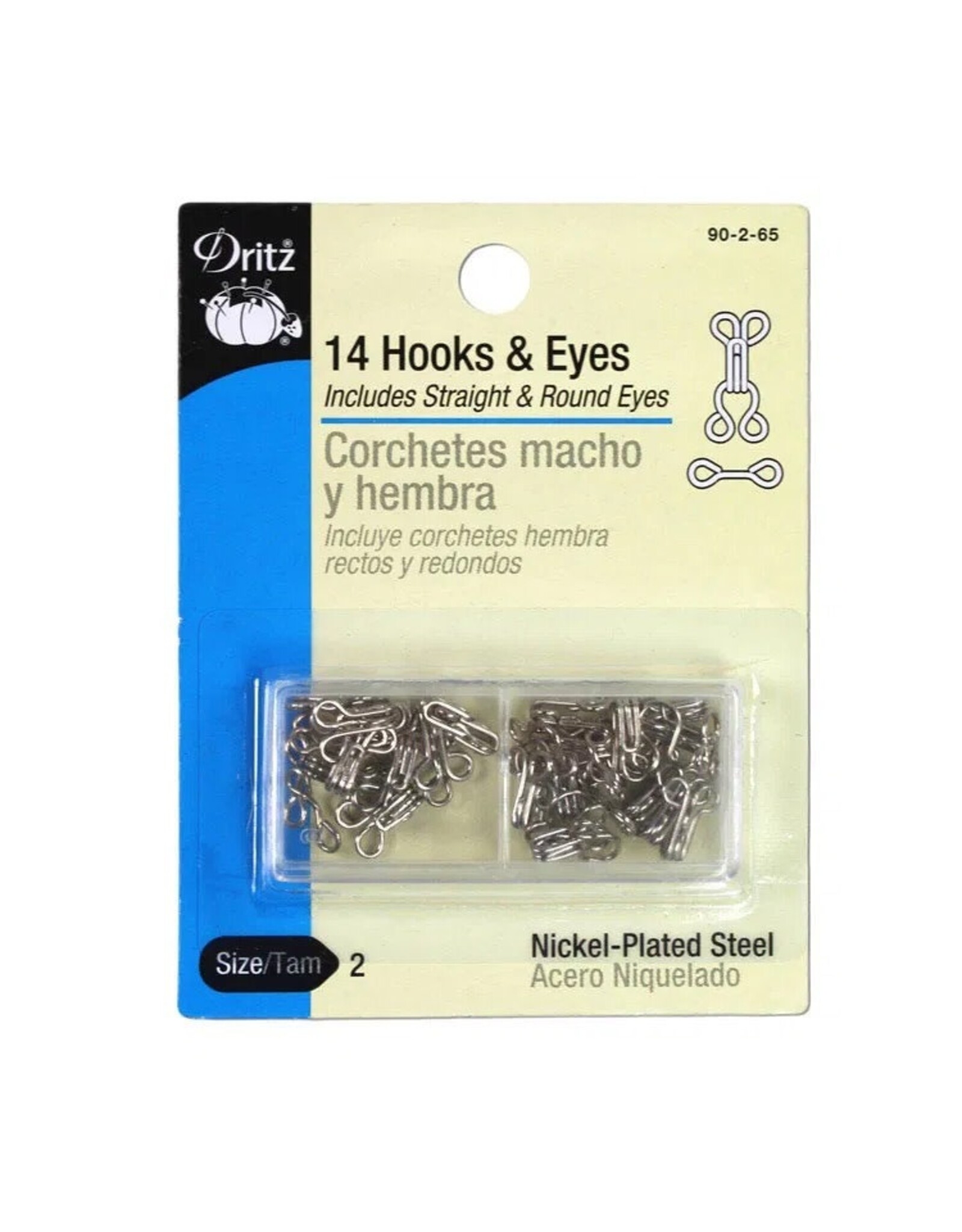 Dritz Hooks & Eyes, Size 2