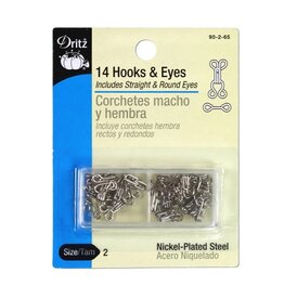 Dritz Hooks & Eyes, Size 2