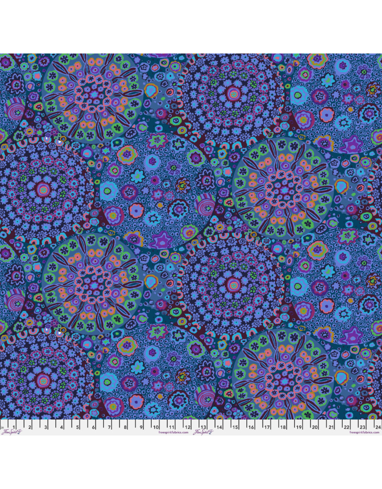 Kaffe Fassett Collective Kaffe Collective Classics, Millefiore in Blue, Fabric Half-Yards