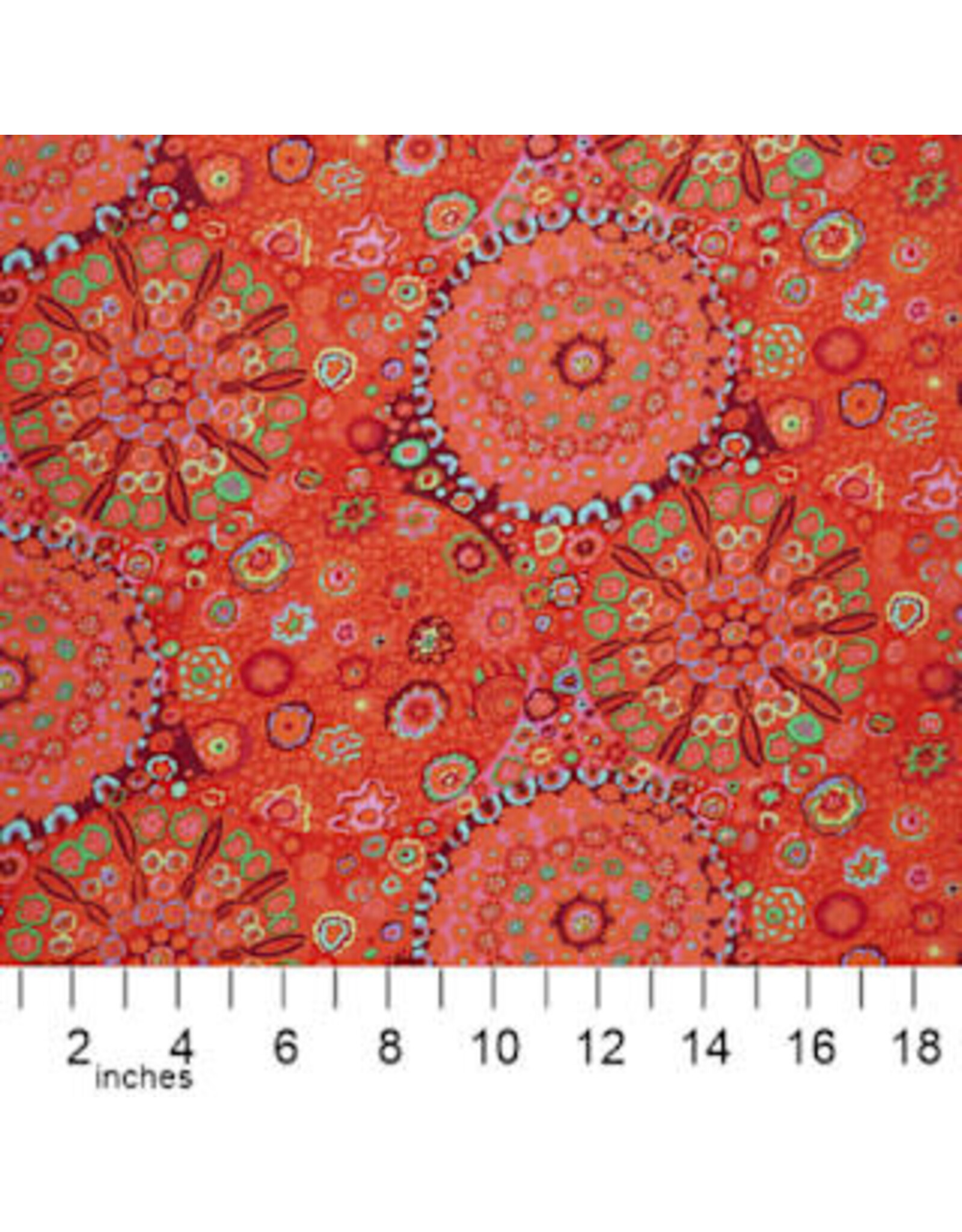 Kaffe Fassett Kaffe Collective Classics, Millefiore in Tomato, Fabric Half-Yards
