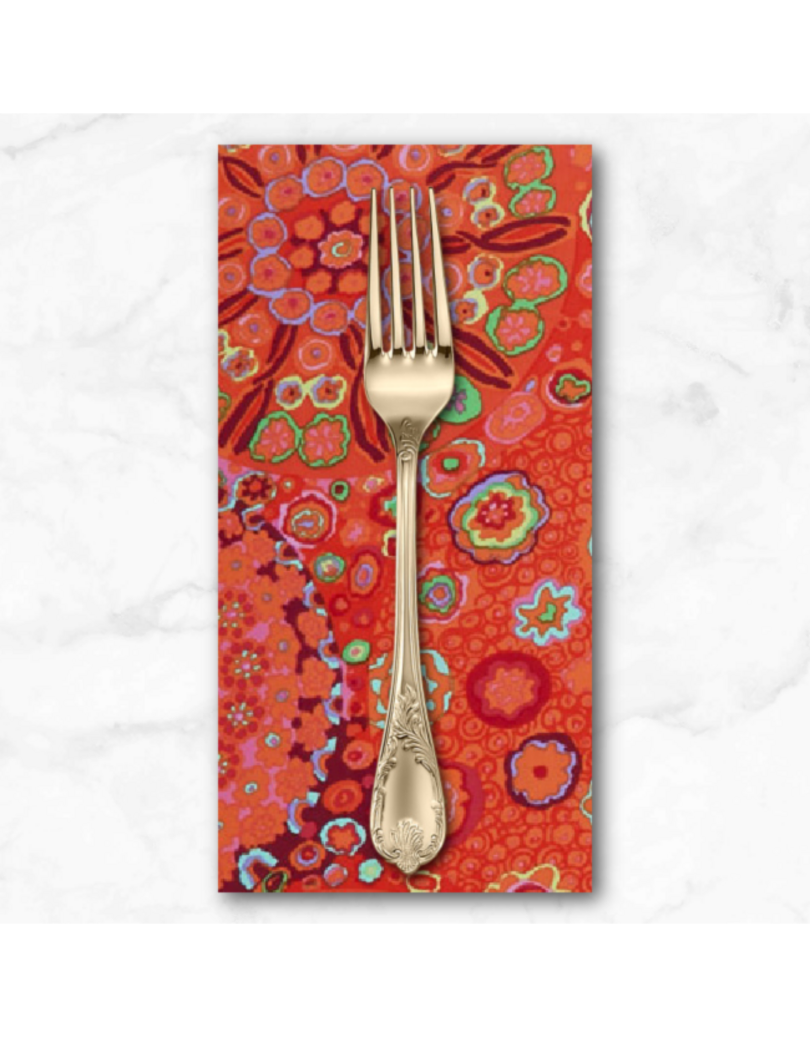 PD's Kaffe Fassett Collection Kaffe Collective Collective, Millefiore in Tomato, Dinner Napkin
