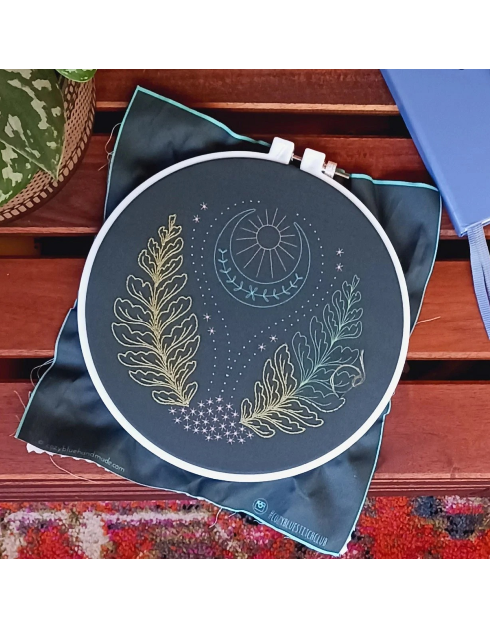 cozyblue Blue Moon Embroidery Kit from cozyblue