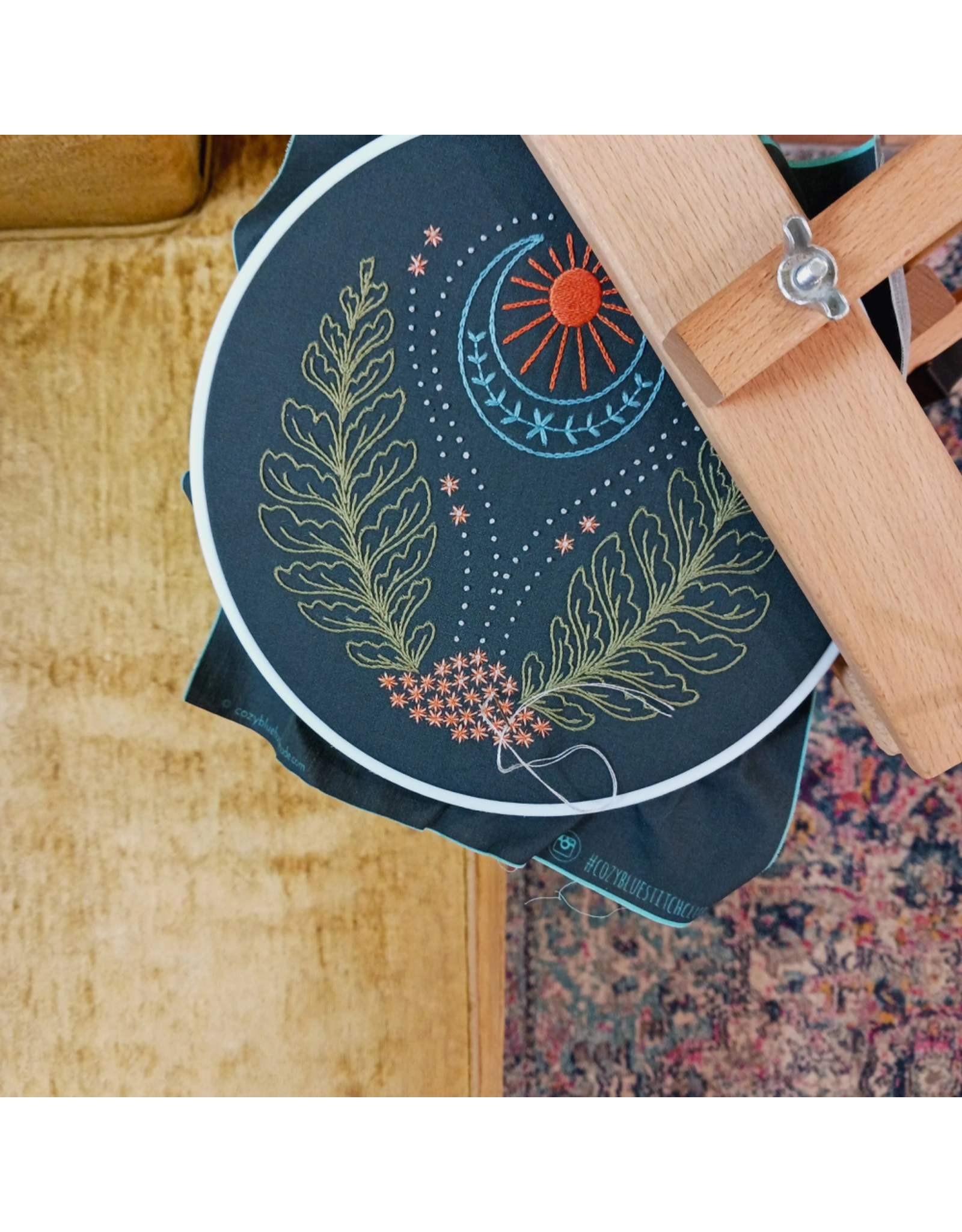 cozyblue Blue Moon Embroidery Kit from cozyblue