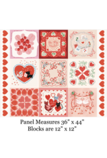 Lizzy House Funny Valentine, 36" x 44" Fabric Panel