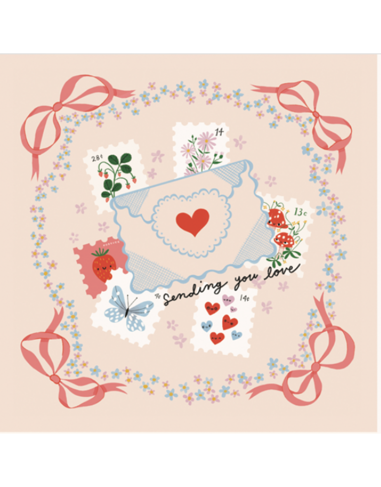 Lizzy House Funny Valentine, 36" x 44" Fabric Panel