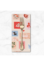 PD's Lizzy House Collection Funny Valentine, Stamps in Champagne, Dinner Napkin