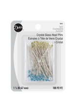 Dritz ON ORDER-Crystal Glass Head Pins, 1-7/8", 100ct.