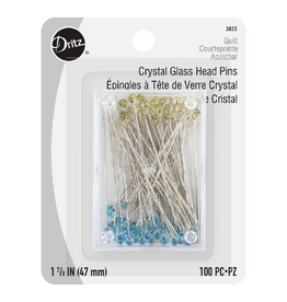 Dritz Crystal Glass Head Pins, 1-7/8", 100ct.