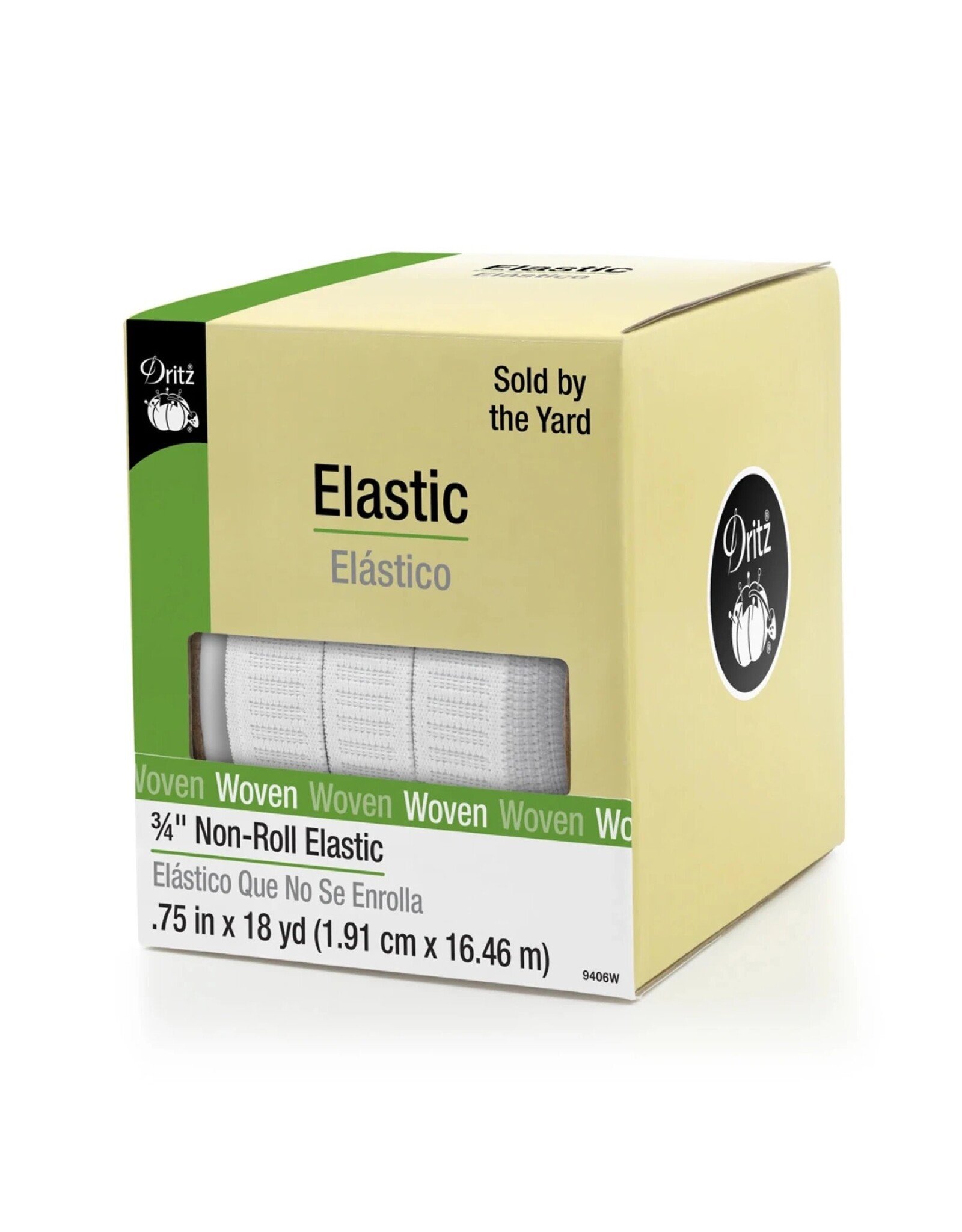 Dritz Woven Non-Roll Elastic 3/4 inch wide, by the yard