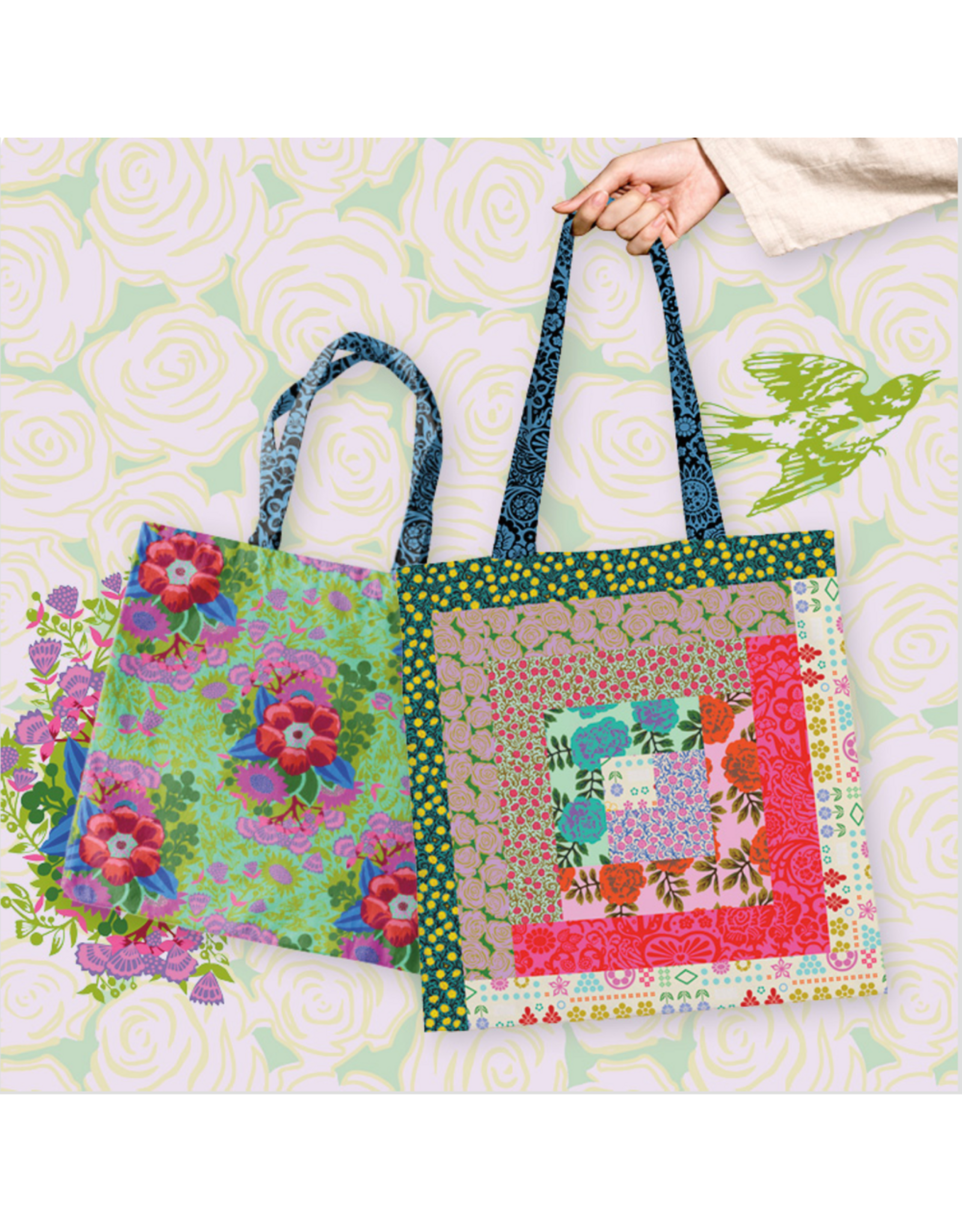 Anna Maria Yesterday, Tote Panel No.1 in Multi, 23” x 42”