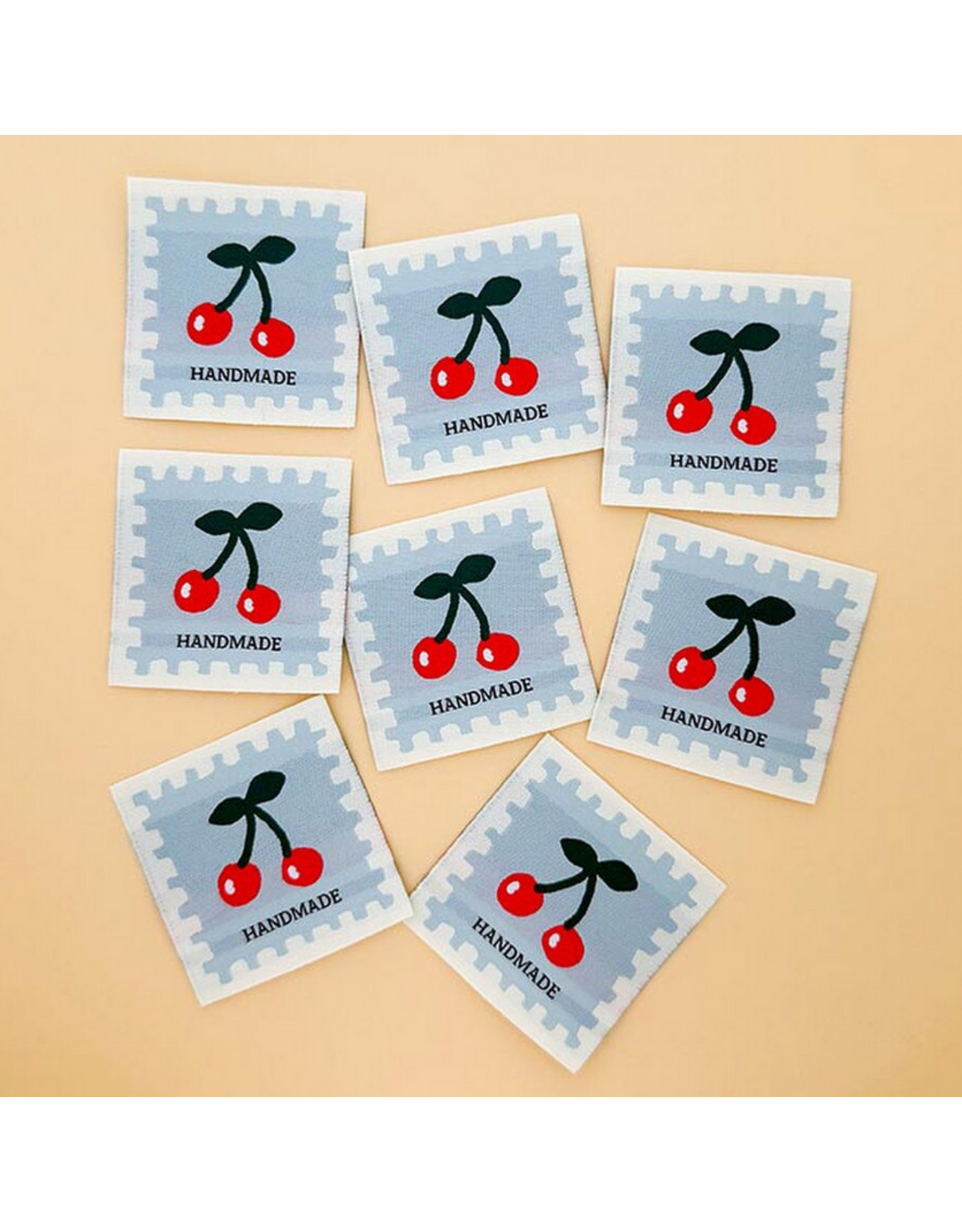 Minki Kim Cherry Blue - Woven Label Tags, Set of 8