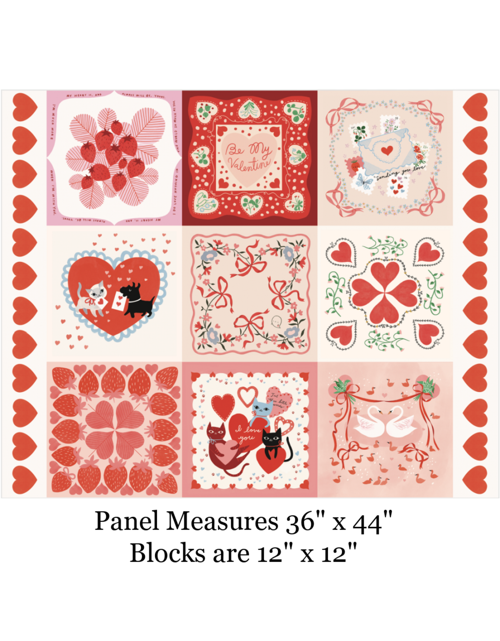 PD's Lizzy House Collection Funny Valentine, Set of 9 Cocktail Napkins