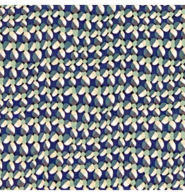 Hokkoh, Japan Cotton Lawn, Abstracts, Geometric in Blue Green, Fabric Half-Yards