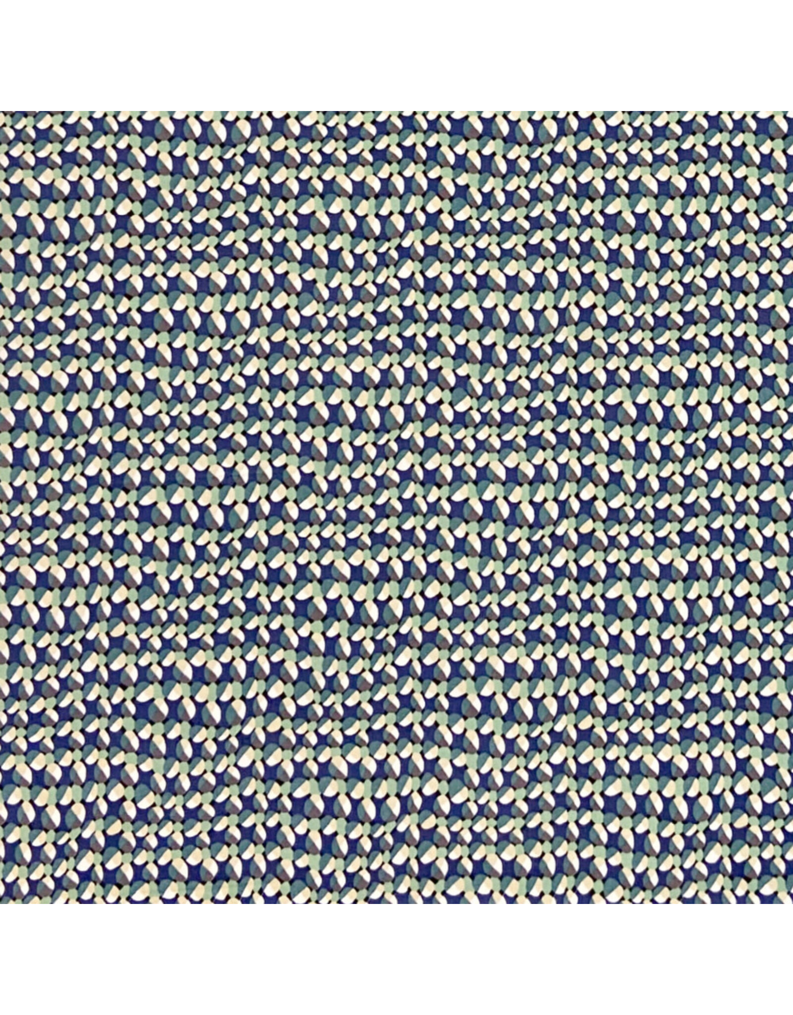 Hokkoh, Japan Cotton Lawn, Abstracts, Geometric in Blue Green, Fabric Half-Yards