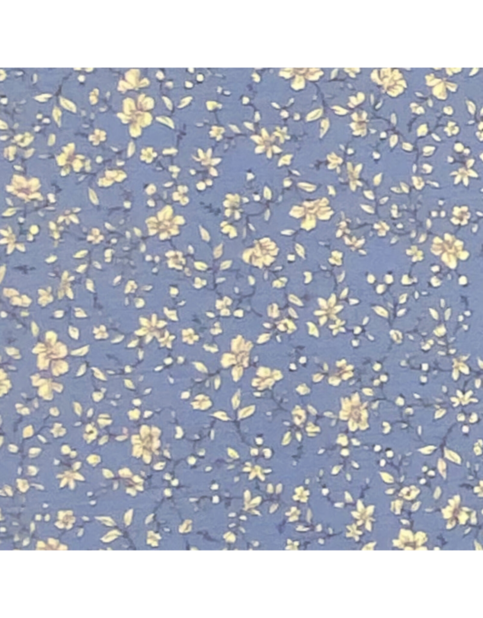 Hokkoh, Japan Cotton Lawn, Florals, Simple Two Color Floral in Light Blue, Fabric Half-Yards