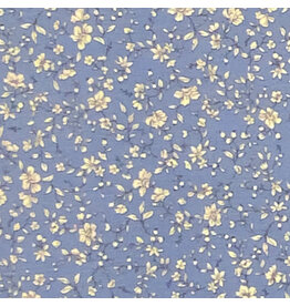 Hokkoh, Japan Cotton Lawn, Florals, Simple Two Color Floral in Light Blue, Fabric Half-Yards