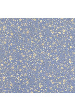 Hokkoh, Japan Cotton Lawn, Florals, Simple Two Color Floral in Light Blue, Fabric Half-Yards