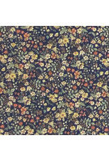Hokkoh, Japan Cotton Lawn, Florals, Small Cheerful Floral in Navy, Fabric Half-Yards