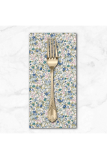 PD's Sevenberry Collection Cheerful,  Rose Floral in Blue , Dinner Napkin