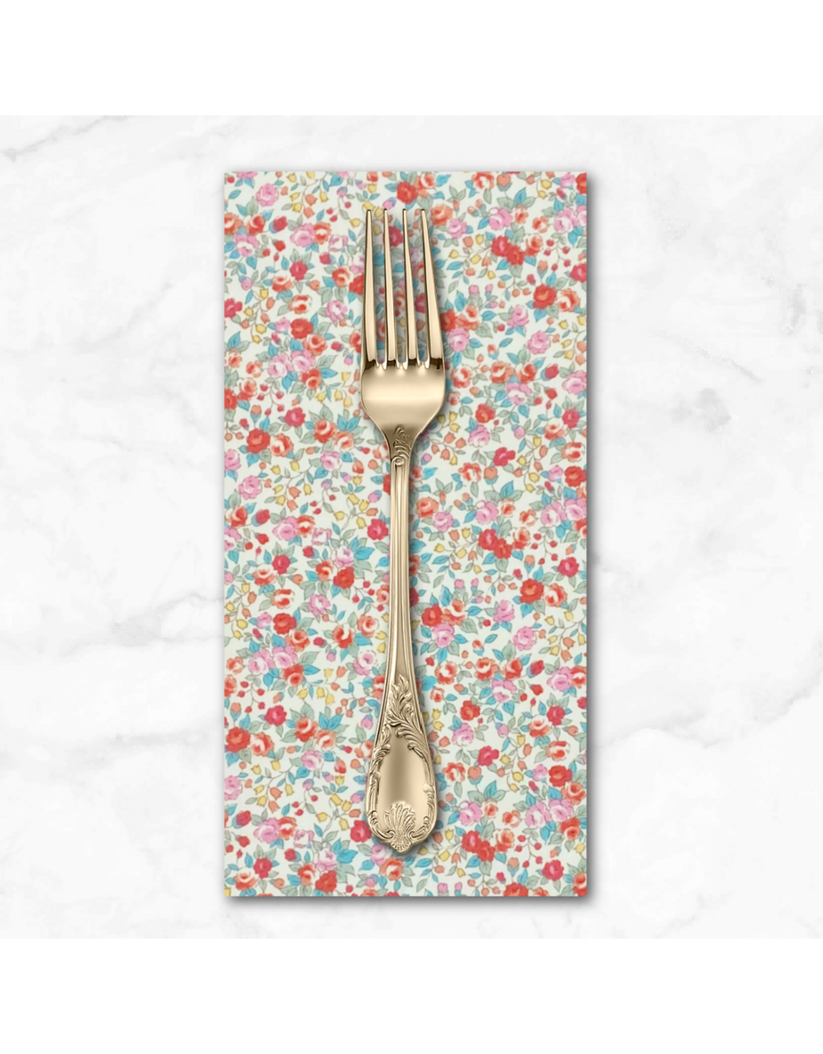 PD's Sevenberry Collection Cheerful,  Rose Floral in Pink , Dinner Napkin