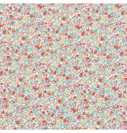 Sevenberry Cheerful, Rose Floral in Pink, Fabric Half-Yards