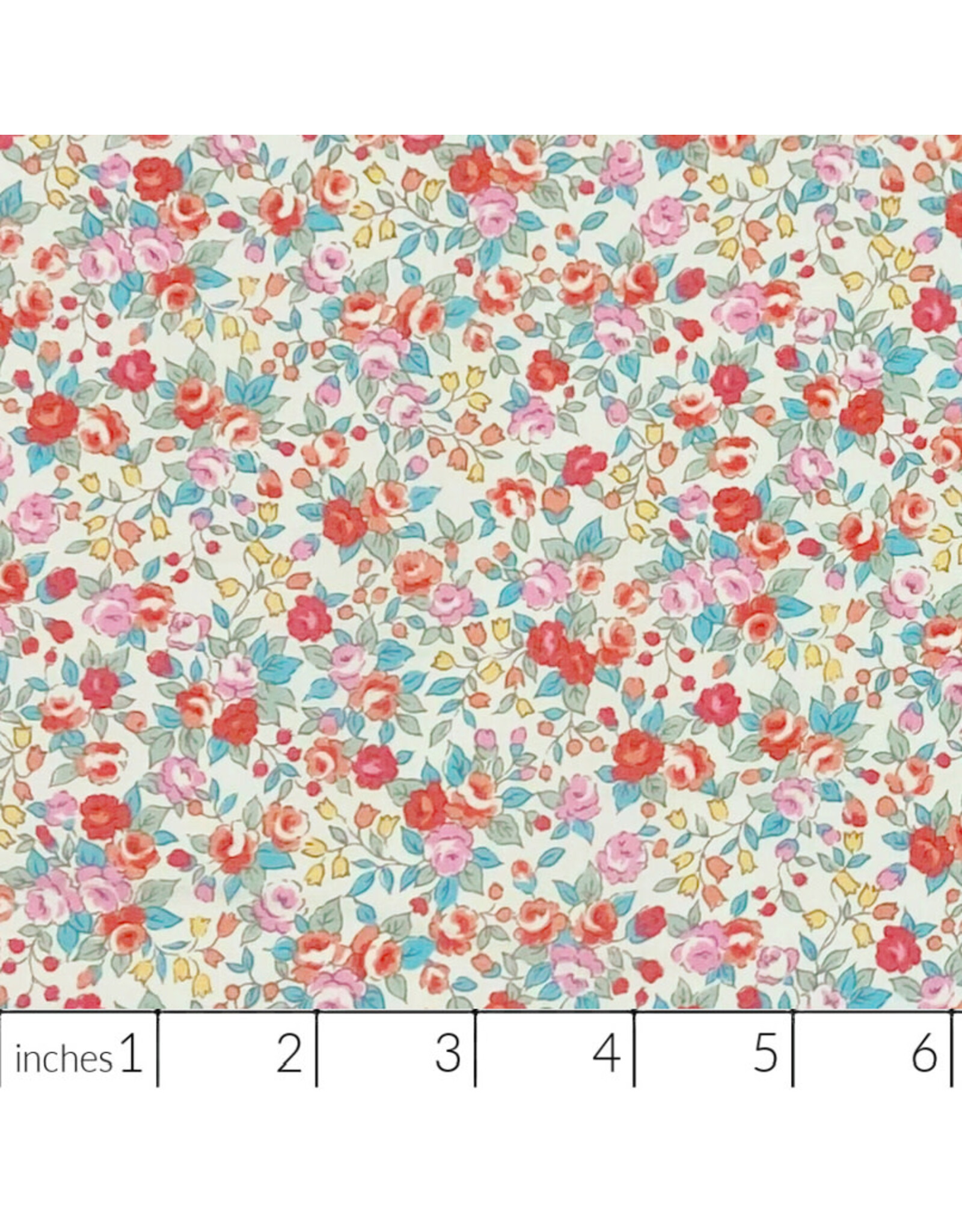 Sevenberry Cheerful, Rose Floral in Pink, Fabric Half-Yards