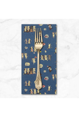 PD's Kokka Japan Collection Japan Novelty,  Kawaii Cats Cheering in Blue , Dinner Napkin