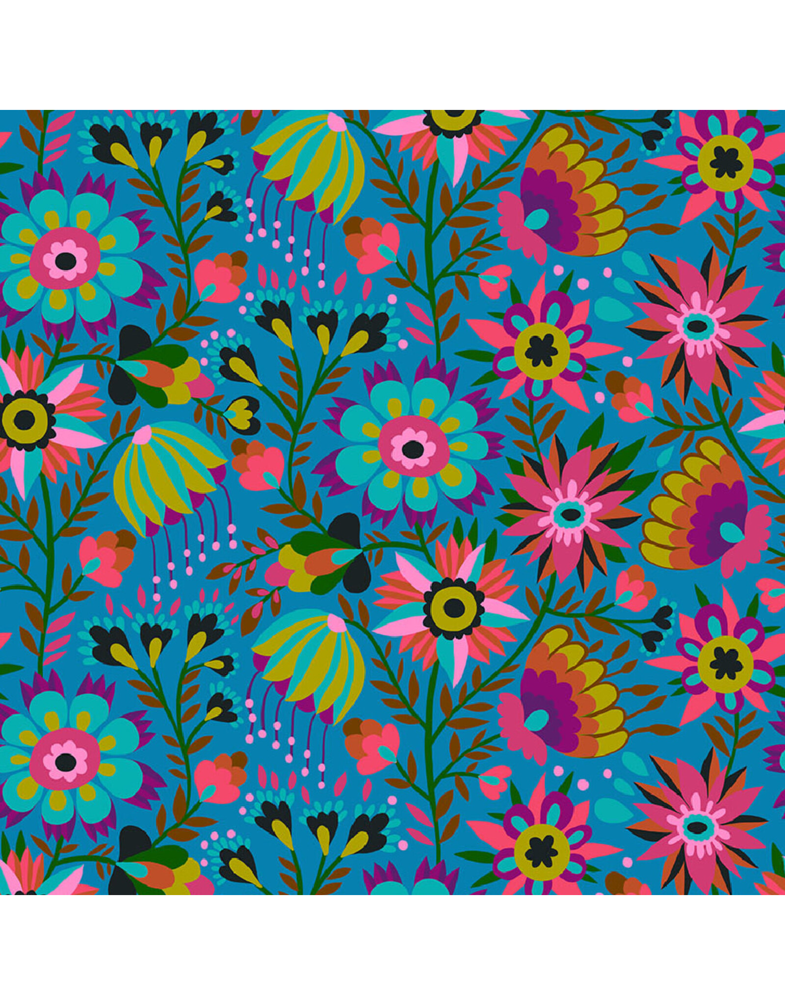 Anna Maria Allegory, Charmed in Azul, Fabric Half-Yards