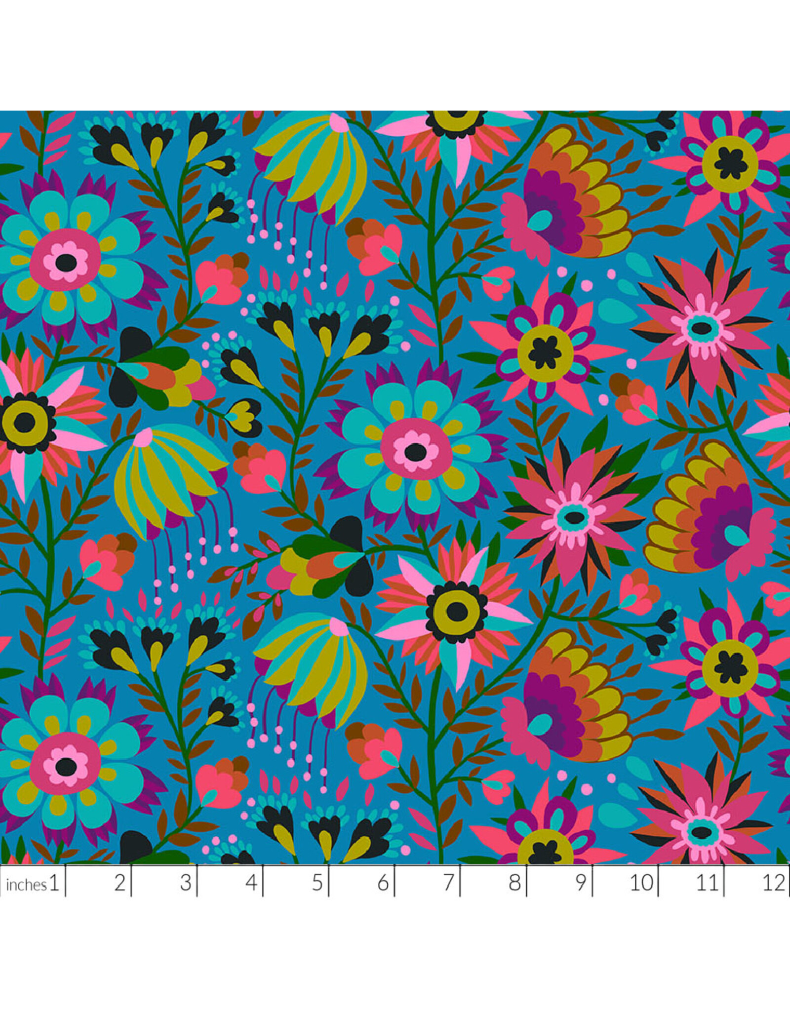 Anna Maria Allegory, Charmed in Azul, Fabric Half-Yards