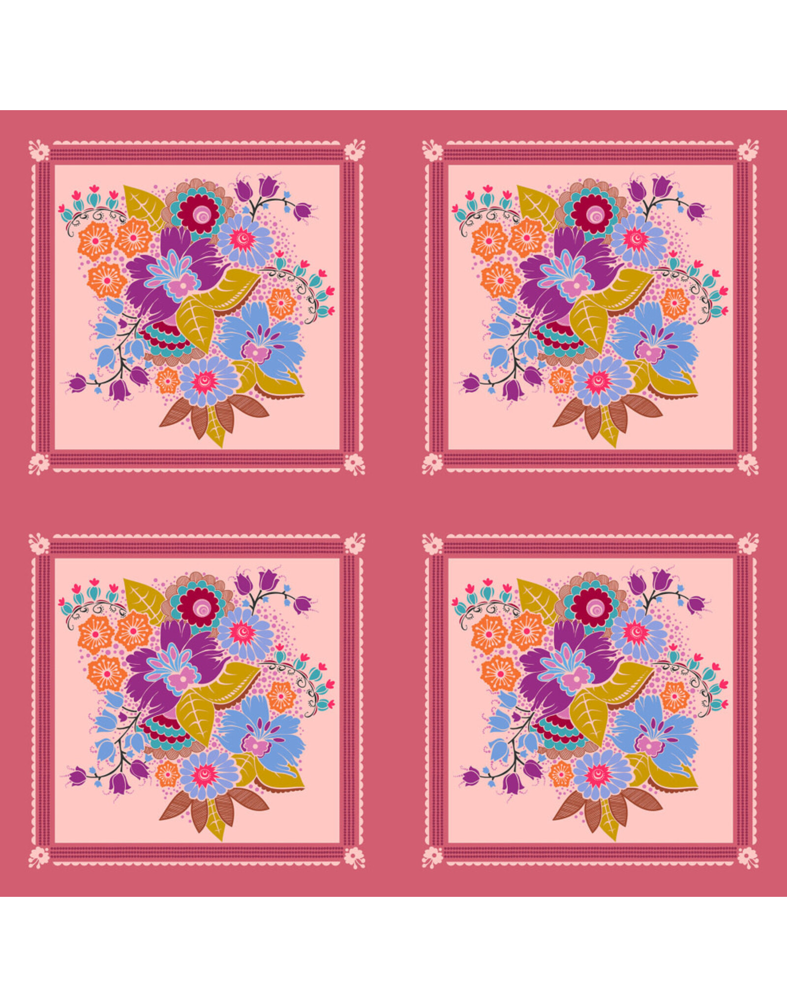 Anna Maria Allegory, Square Dance in Glow, Fabric PER 12" REPEAT