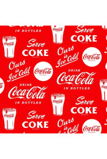Northcott Coca-Cola, Ice Cold in Red, Fabric Half-Yards