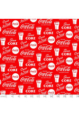 Northcott Coca-Cola, Ice Cold in Red, Fabric Half-Yards