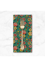 PD's Paintbrush Studio Collection Timeless Tattoos, Flower Tattoos in Green, Dinner Napkin