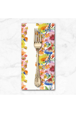 PD's Carolyn Gavin Collection Pompadours in Pink, Anemones in Mint, Dinner Napkin