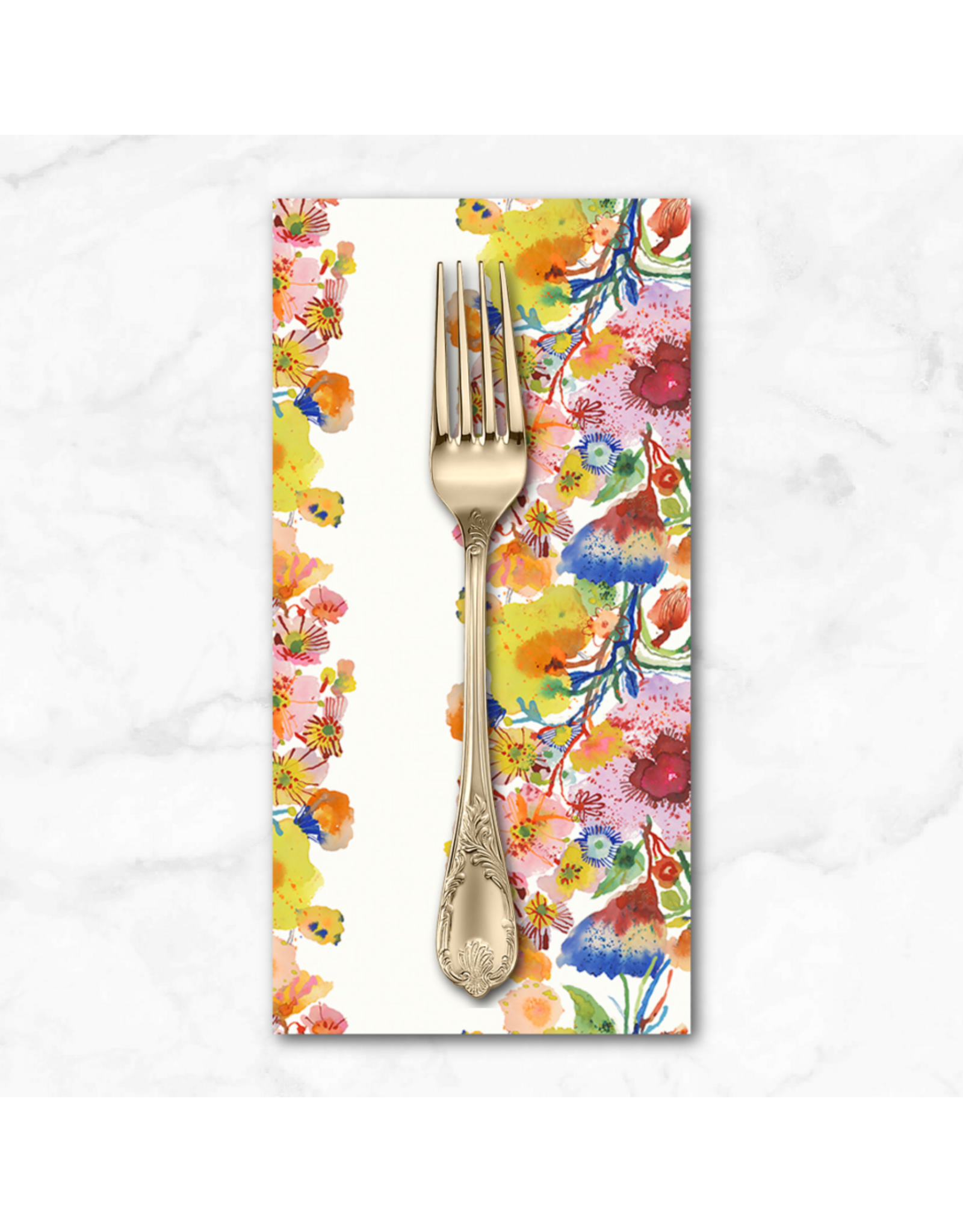 PD's Carolyn Gavin Collection Pompadours in Pink, Anemones in Mint, Dinner Napkin