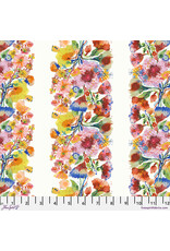 Carolyn Gavin Pompadours in Pink, Anemones in Mint, Fabric Half-Yards