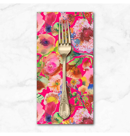 PD's Carolyn Gavin Collection Pompadours in Pink, Anemones On Pink in Pink, Dinner Napkin