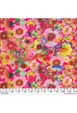 Carolyn Gavin Pompadours in Pink, Anemones On Pink in Pink, Fabric Half-Yards