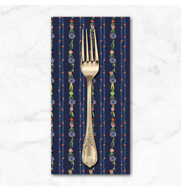 PD's Carolyn Gavin Collection Pompadours in Pink, Daisy Chain in Navy, Dinner Napkin