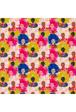 Carolyn Gavin Pompadours in Pink, Mini Pompadours in Multi, Fabric Half-Yards