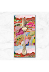 PD's Carolyn Gavin Collection Pompadours in Pink, Red Song in Multi, Dinner Napkin