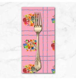 PD's Carolyn Gavin Collection Pompadours in Pink, Summer Bouquet in Pink, Dinner Napkin