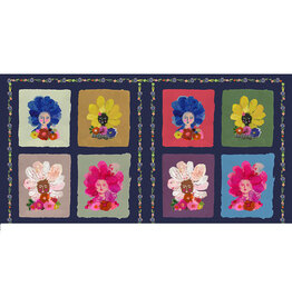 Carolyn Gavin Pompadours in Pink, Pompadours, Fabric Panel 24" x 44"