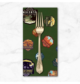 PD's Riley Blake Collection National Parks, Patches in Green, Dinner Napkin