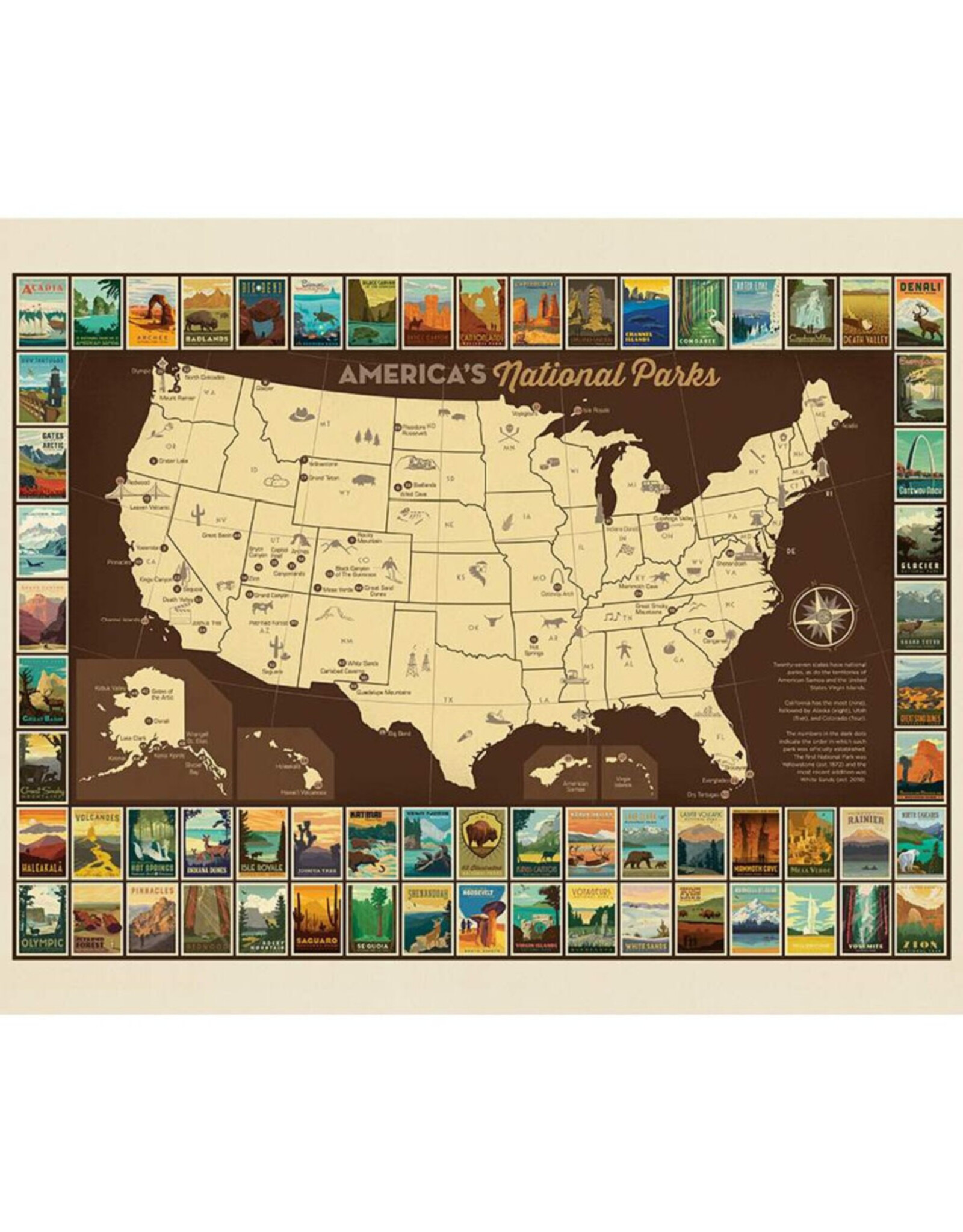 Riley Blake Fabrics ON RE-ORDER-National Parks, National Parks Poster 36" x 43"  Fabric Panel