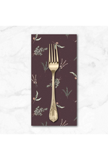 PD's Riley Blake Collection Olive Grove, Herbs in Eggplant, Dinner Napkin