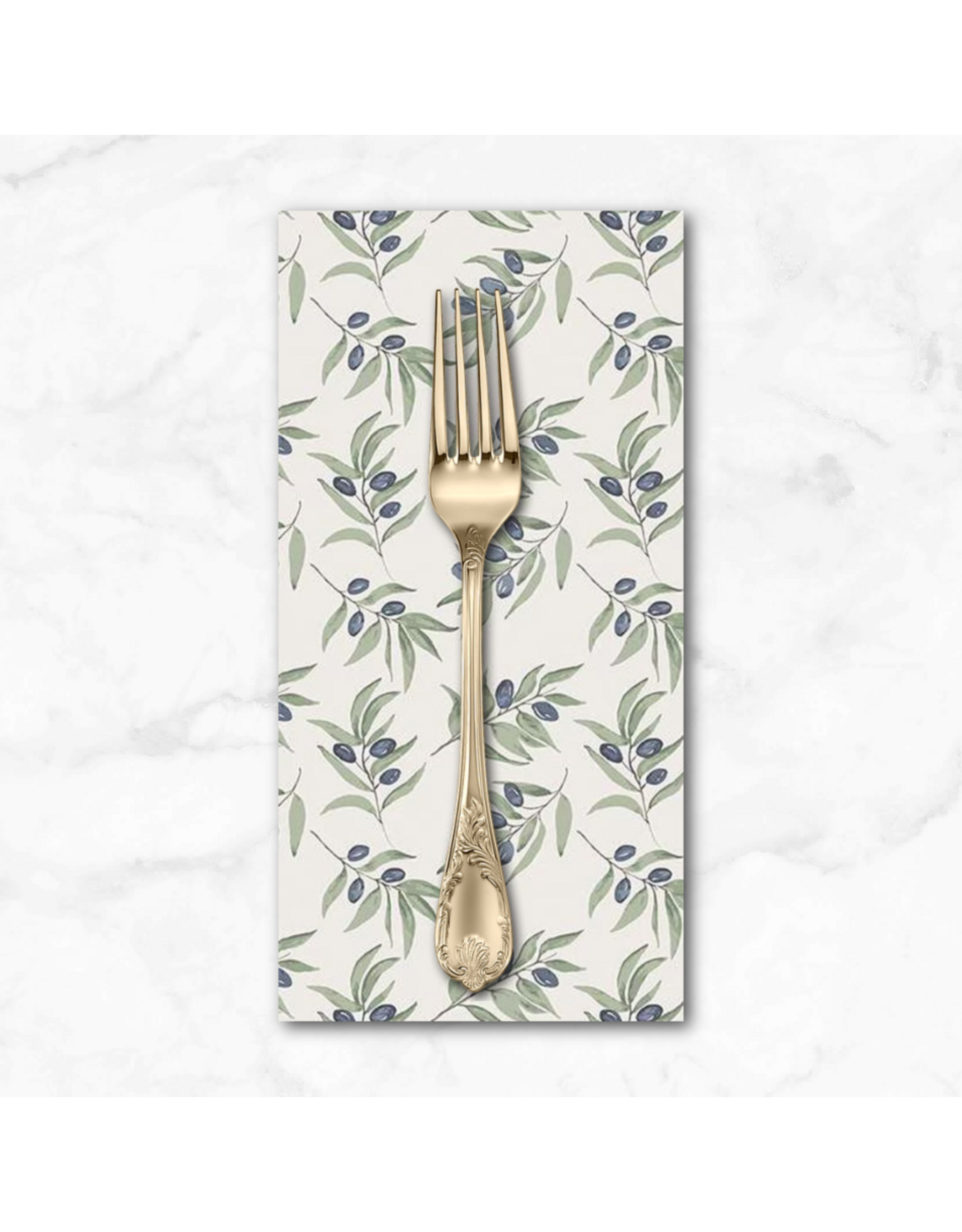 PD's Riley Blake Collection Olive Grove, Olive Branches in Ivory, Dinner Napkin