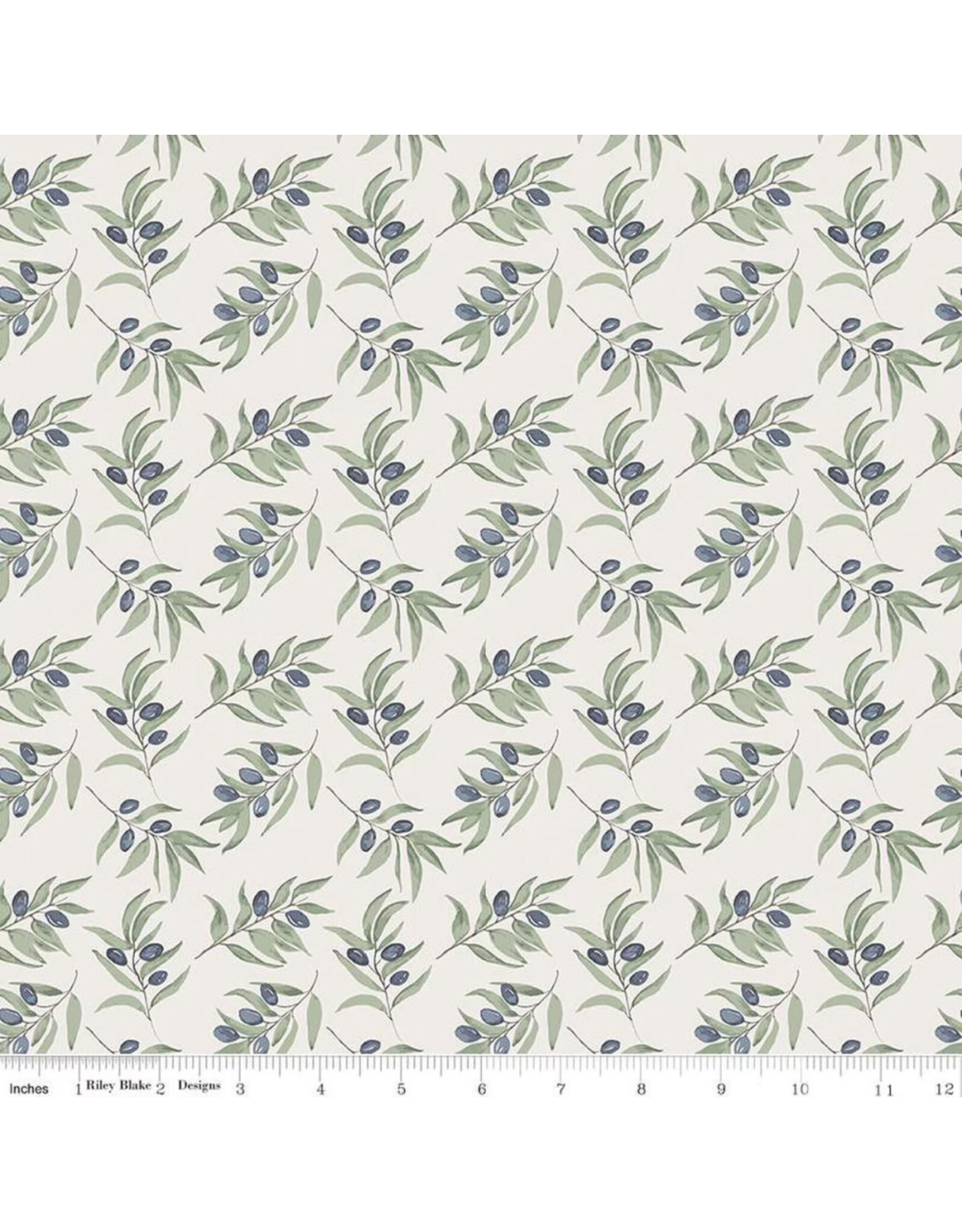 PD's Riley Blake Collection Olive Grove, Olive Branches in Ivory, Dinner Napkin