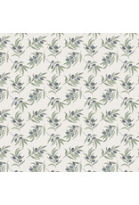 Riley Blake Fabrics Olive Grove, Olive Branches in Ivory, Fabric Half-Yards